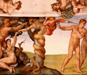 Микеланджело. Фрагмент росписи Сикстинской капеллы, 1508—1512 гг.