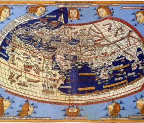 Карта гравёра Йохана Шнитцера из Армсхайма (1482), выполненная по «Космографии» Птолемея Карта Птолемея. около 150 н. э.