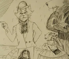 Просвещение (набросок, гел.ручка)