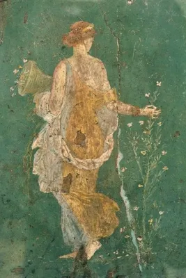 Флора (Весна) или Диана. Фрагмент фрески из Стабий. 1 в. до н.э..