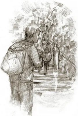 Эскалатор, ведущий в небо. Рис. Тамары Твердохлеб