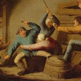 Адриан ван Остаде, Драка, 1637, фрагмент