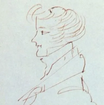 Дмитрий Веневитинов. Рисунок Пушкина