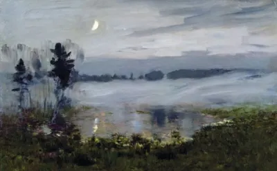 Туман над водой, 1890-е. Левитан Исаак 