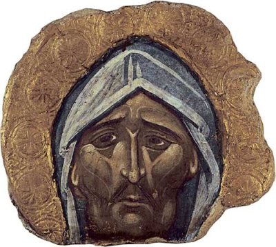 Фрагмент фрески с изображением Ефрема Сирина. XVII век. Афон