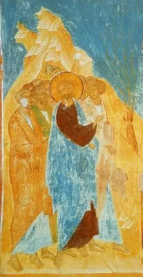 Дионисий. Проклятие смоковницы. Фреска собора Рождества Богородицы Ферапонтова монастыря, 1502 г.