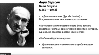 Французский мыслитель и нобелевский лауреат по литературе Анри Бергсон, (1859 — 1941)