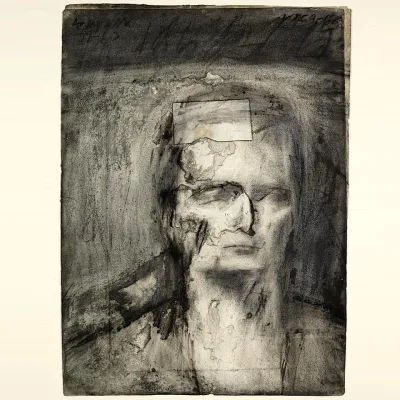 Франк Ауэрбах. «Голова E. O.W». 1959–60.