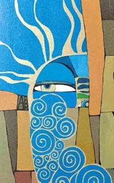 Акжана Абдалиева. Фрагмент картины «Адам и Ева»