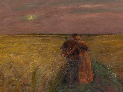Ludwig Dettmann.A Couple in Landscape.1910
