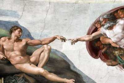 Микеланджело. «Сотворение Адама»,  около 1511 г.