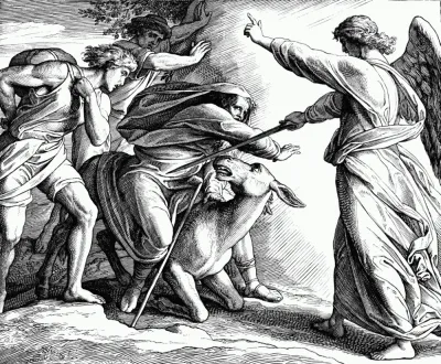 Юлиус Шнорр фон Карольсфельд. Ангел Господень преграждает путь Валааму