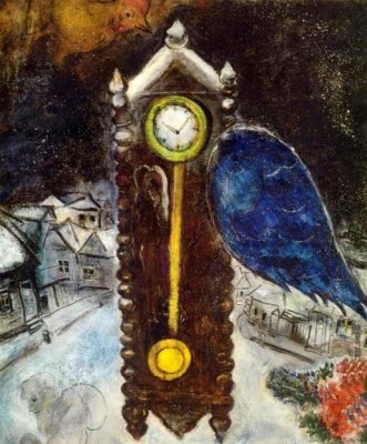М.З. Шагал. Часы с синим крылом. 1949