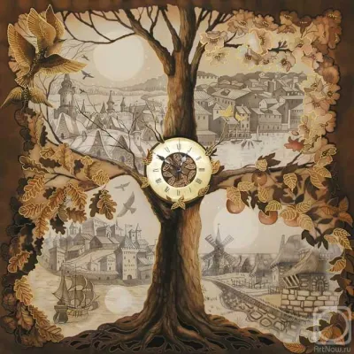 Соколова Надежда. Дерево-часы