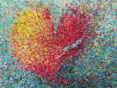 Художница из Сеула Илхва Ким. Картина из крученой цветной бумаги