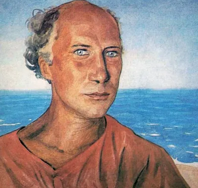 А.П. Остроумова-Лебедева. Портрет Андрея Белого. Коктебель. 1924