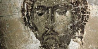 Христос из Деисуса. Фреска Мартириевской паперти Софийского собора в Новгороде. 1144 г.