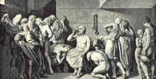 Сократ приглашал людей в Мысль, за это люди пригласили его в суд...