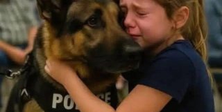 Лиля потеряла маму-полицейского и пришла на аукцион выкупить собаку - маминого напарника по службе