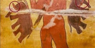 Картина найдена внутри пирамид Нубии в Судане 